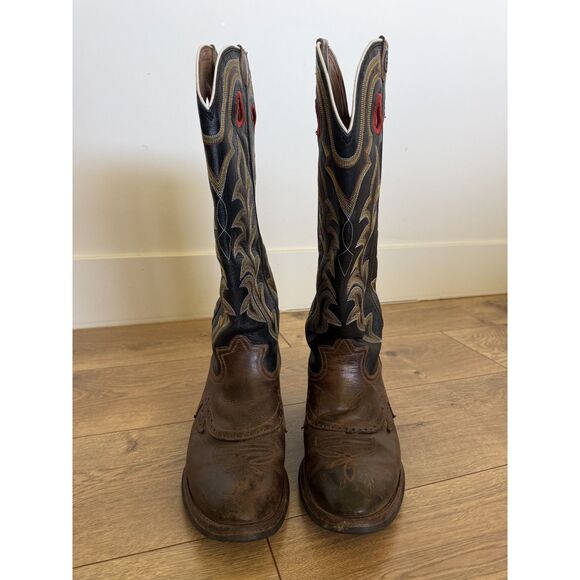 TONY LAMA 10 D Tan Crazy Horse Buckaroo Boot Leather Tall Western Cowboy Rodeo main image 6